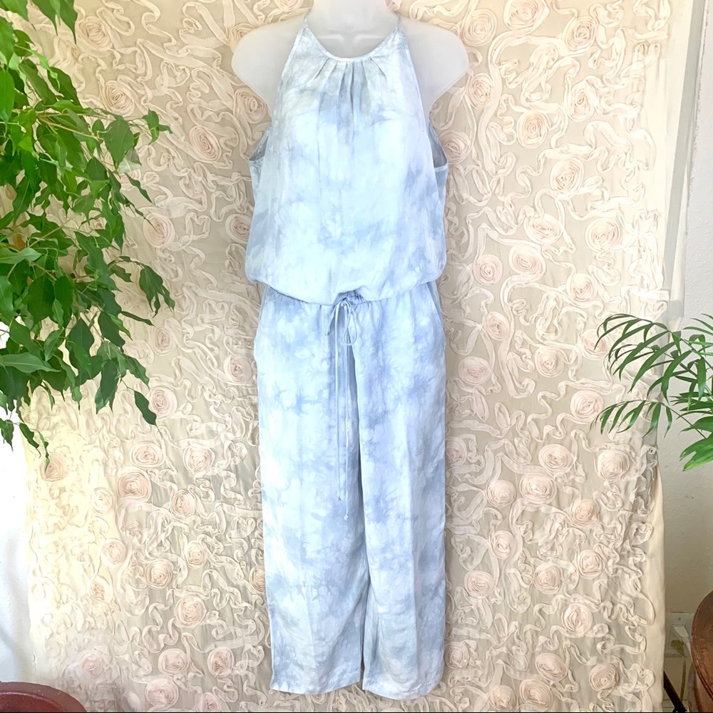 CLOTH & STONE Tie Dye Gray/white Jumpsuit Med New!